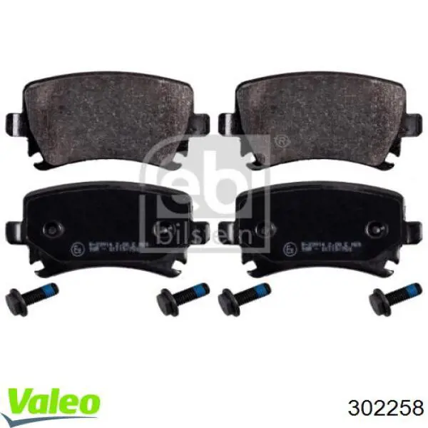 Задні дискові колодки VALEO 302258
