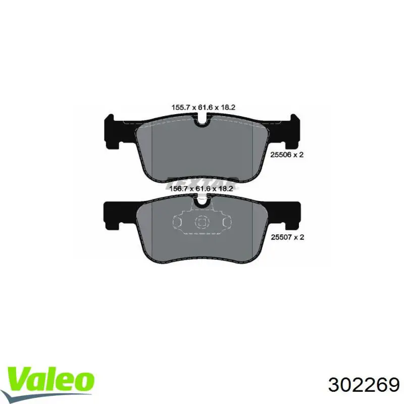 302269 VALEO Передні гальмівні колодки