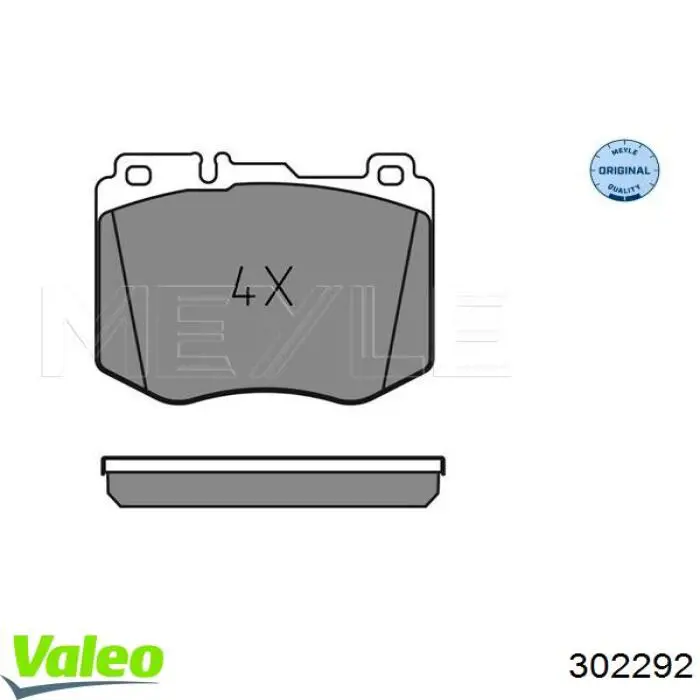 Гальмівні колодки VALEO 302292 ціна, від 49.13 USD