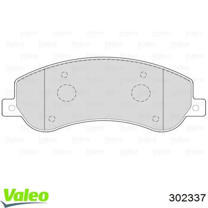 Колодки гальмівні передні, дискові 302337 VALEO