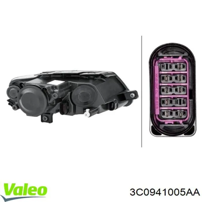 Фара ліва 3C0941005AA VALEO