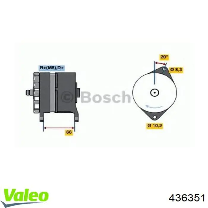 436351 VALEO Авто генератор