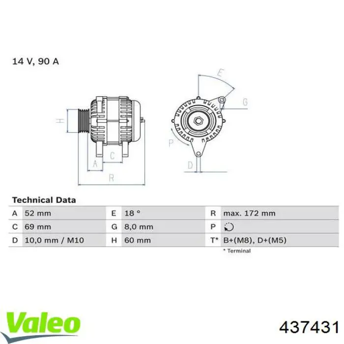 437431 VALEO генератор