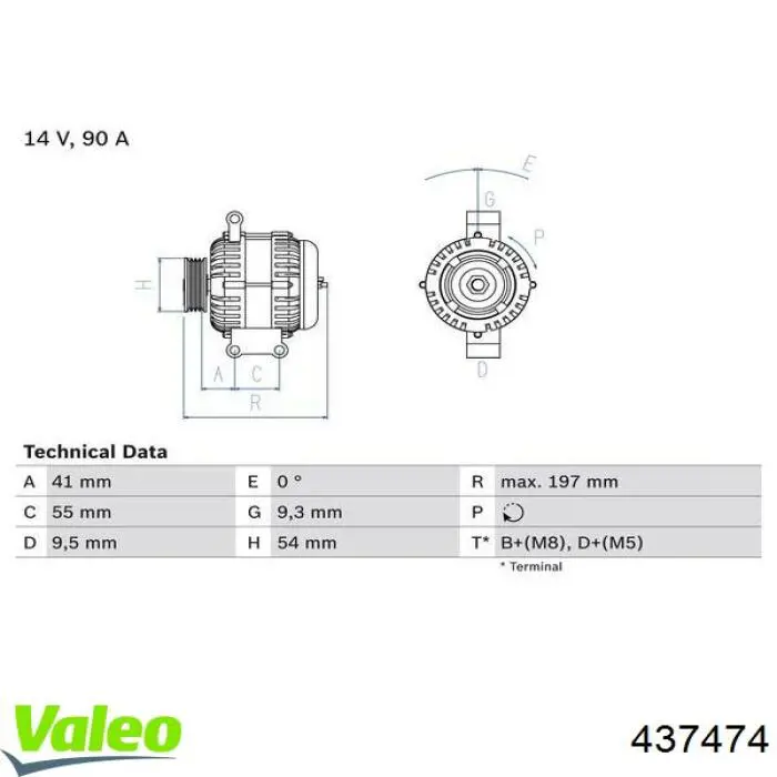 Генератор автомобільний VALEO 437474