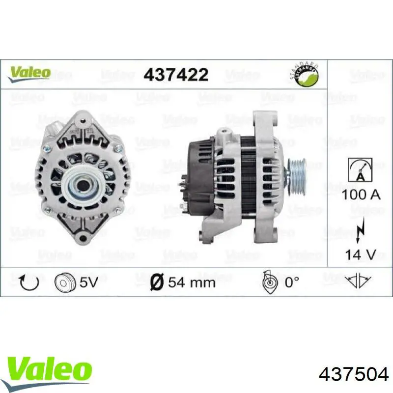Генератор автомобільний VALEO 437504