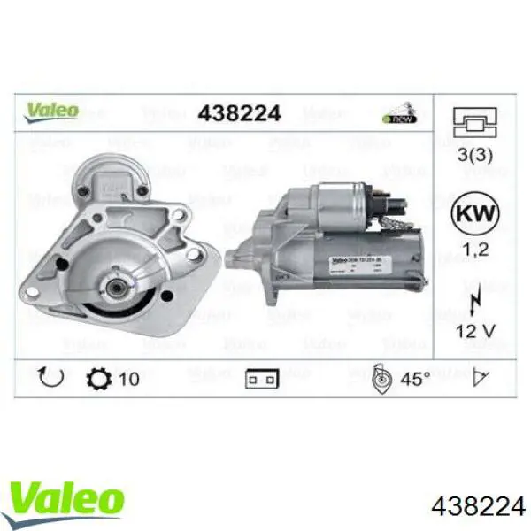 Стартер автомобільний VALEO 438224
