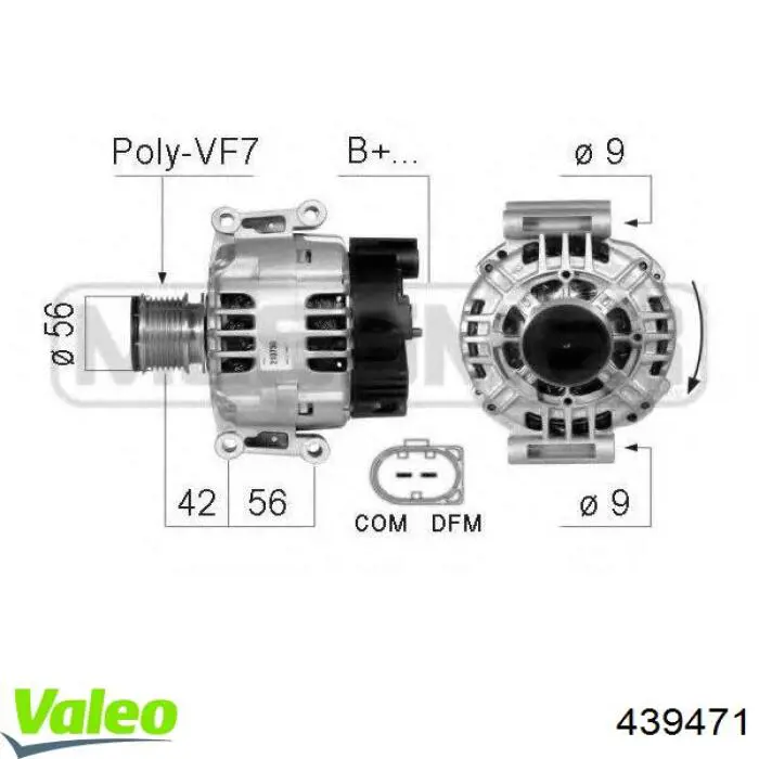 439471 VALEO Авто генератор