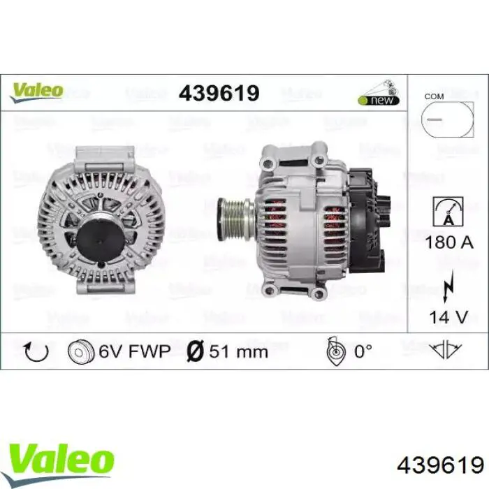 Генератор 439619 VALEO