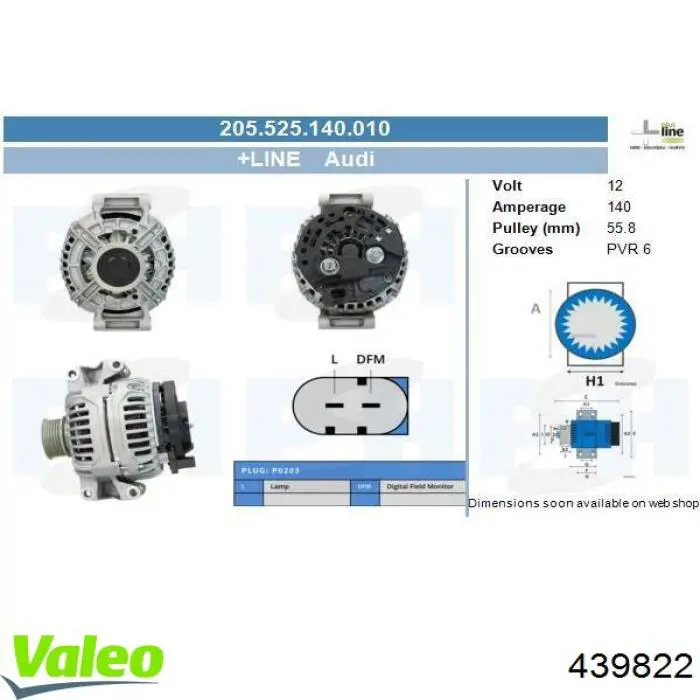 439822 VALEO Авто генератор
