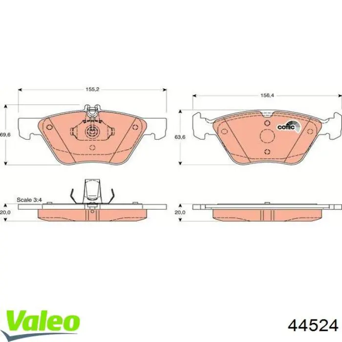 Ліхтар задній правий, внутрішній 44524 VALEO