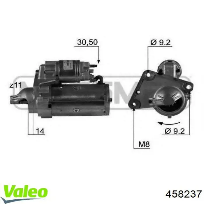 Стартер автомобільний VALEO 458237