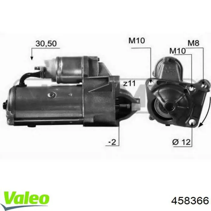 Стартер VALEO 458366 ціна, від 78.62 USD