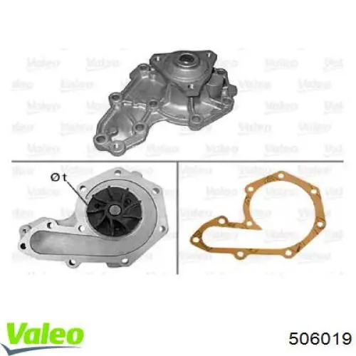 Купити 506019 VALEO Насос охолоджуючої рідини