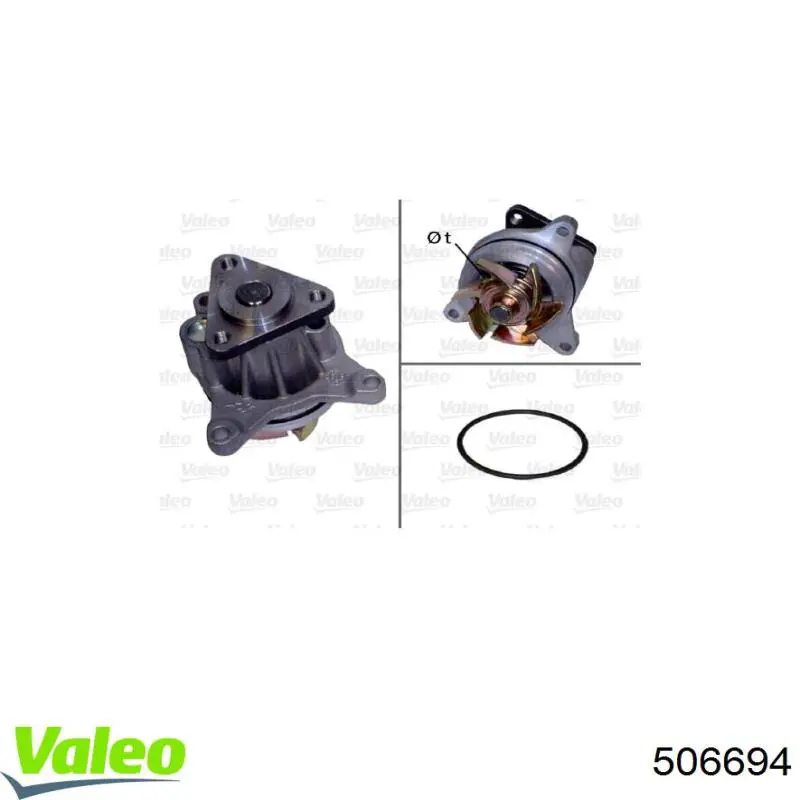 Помпа охолодження VALEO 506694 ціна, від 38.66 USD