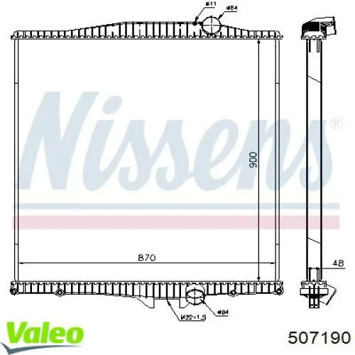 507190 VALEO Радіатор охолодження двигуна