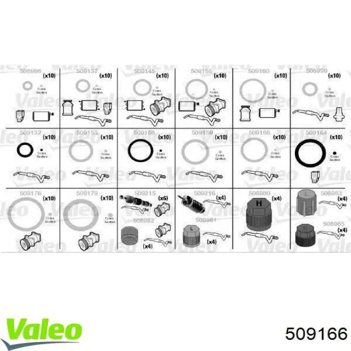 Ремкомплект компресора кондиціонера VALEO 509166 ціна, від 6.50 USD