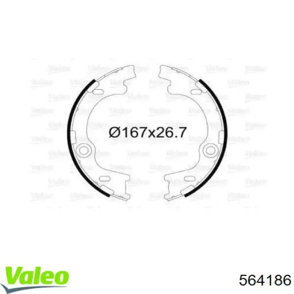 Купити 564186 VALEO Гальмівні колодки гальма стоянки