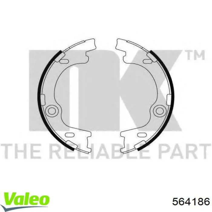 Колодки ручника / стоянкового гальма VALEO 564186 ціна, від 20.66 USD