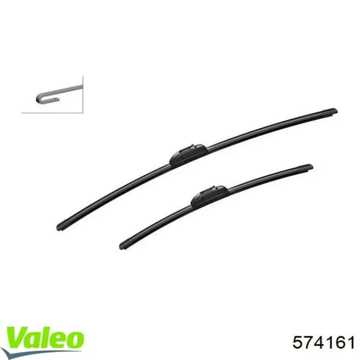 Щітка-двірник лобового скла, комплект з 2-х шт. VALEO 574161 ціна, від 21.54 USD