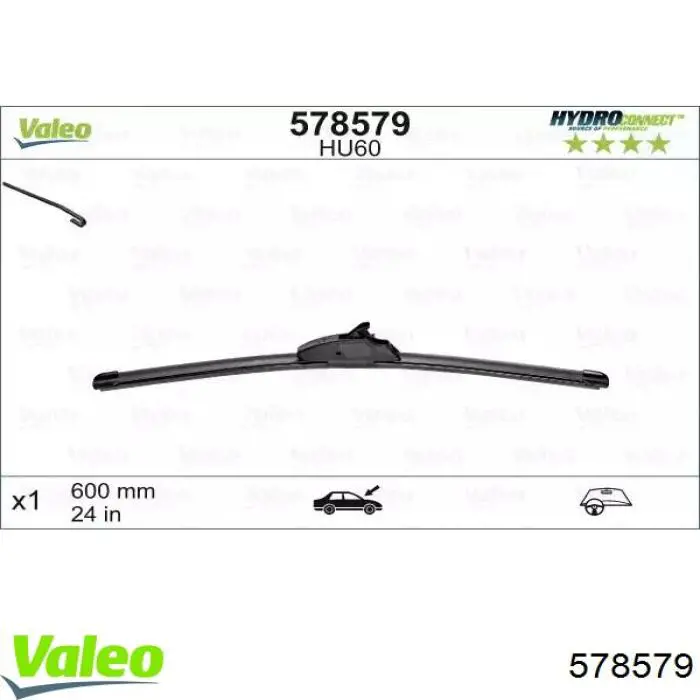 578579 VALEO Щітка двірника ліва