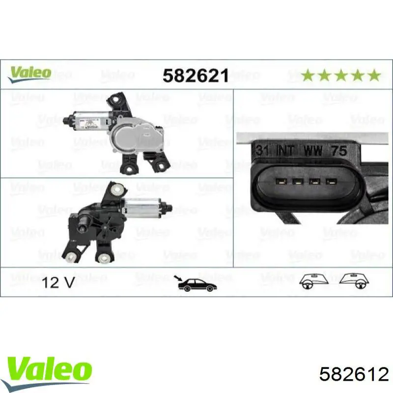 Склоочисник дверей задка VALEO 582612 ціна, від 123.97 USD