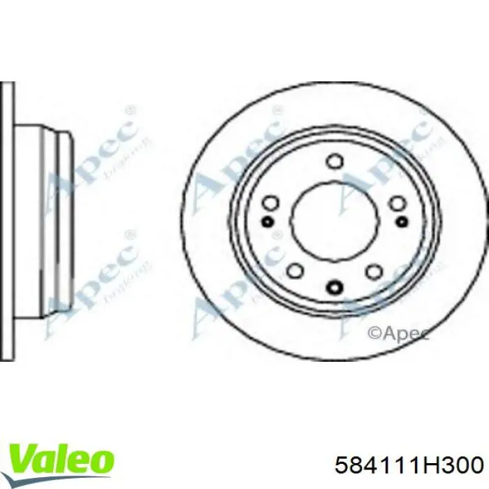 Задні дискові гальма VALEO 584111H300 ціна, від 28.42 USD