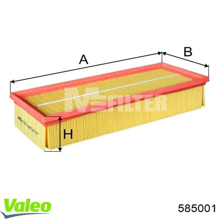 585001 VALEO Повітряний фільтр двигуна