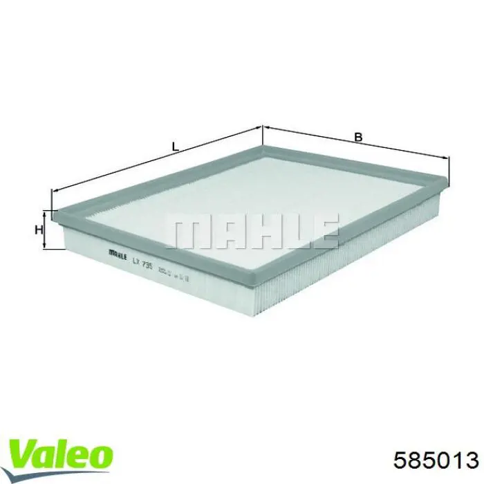 Елемент повітряного фільтра VALEO 585013 ціна, від 3.65 USD