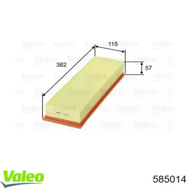Повітряний фільтр 585014 VALEO