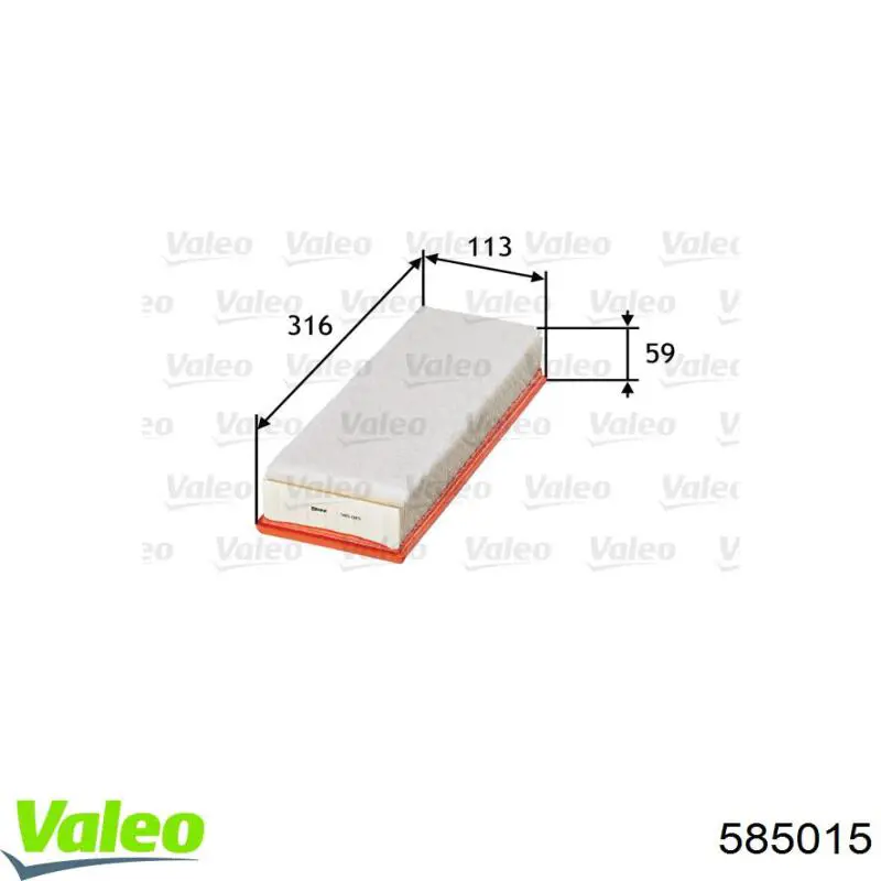 585015 VALEO Повітряний фільтр двигуна