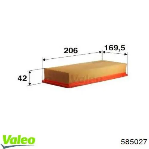 Купити 585027 VALEO Автомобільний фільтр повітря