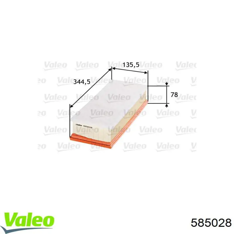 585028 VALEO фільтр повітряний