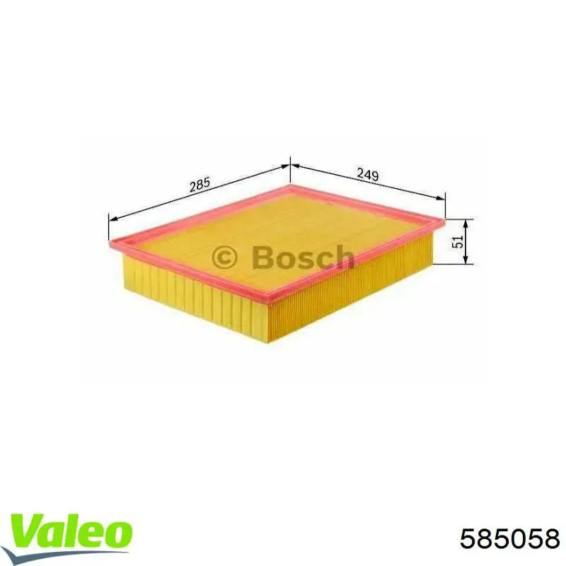 Елемент повітряного фільтра VALEO 585058 ціна, від 8.83 USD