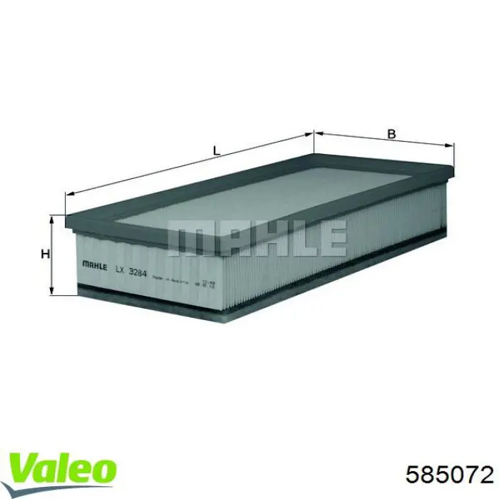 Купити 585072 VALEO Автомобільний фільтр повітря