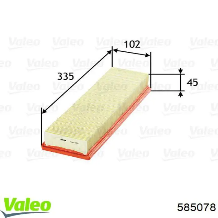 Повітряний фільтр 585078 VALEO