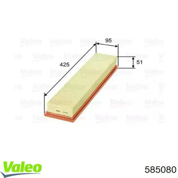 585080 VALEO фільтр повітряний