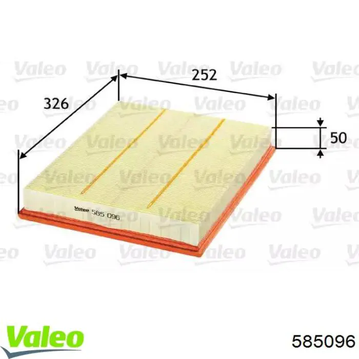 Купити 585096 VALEO Автомобільний фільтр повітря