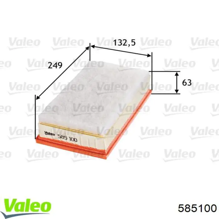 585100 VALEO Повітряний фільтр двигуна