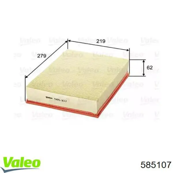 Купити 585107 VALEO Автомобільний фільтр повітря