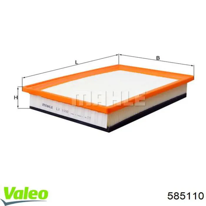 Елемент повітряного фільтра VALEO 585110 ціна, від 7.45 USD