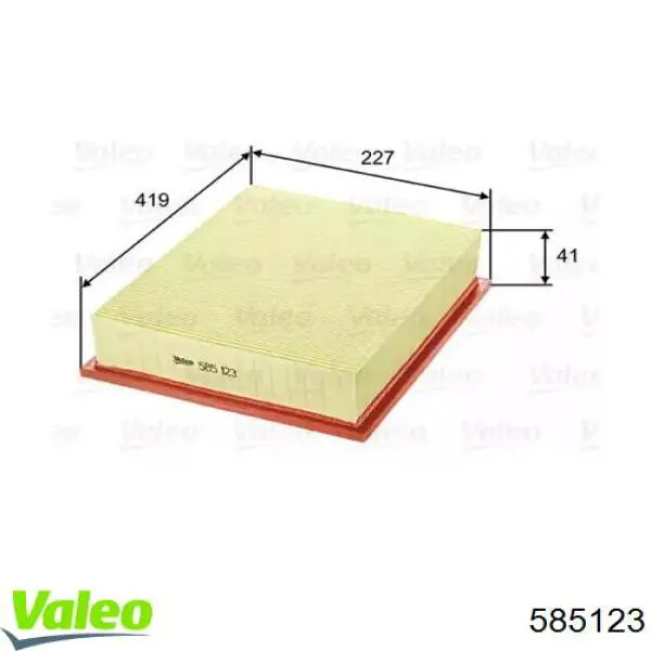 Елемент повітряного фільтра VALEO 585123 ціна, від 8.85 USD