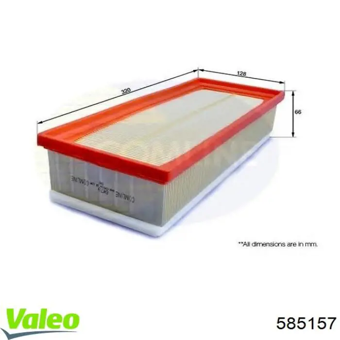 Елемент повітряного фільтра VALEO 585157 ціна, від 9.75 USD