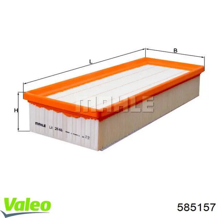 585157 VALEO Повітряний фільтр двигуна