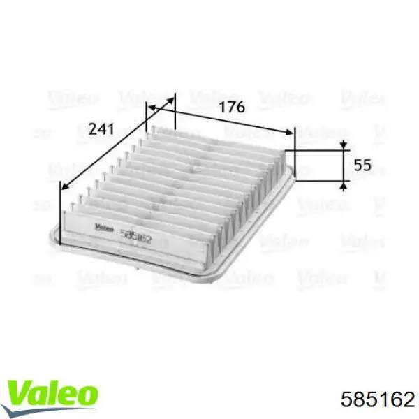 Повітряний фільтр 585162 VALEO