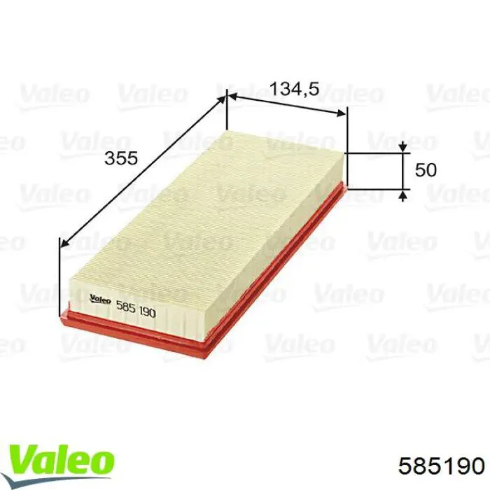 585190 VALEO Повітряний фільтр двигуна