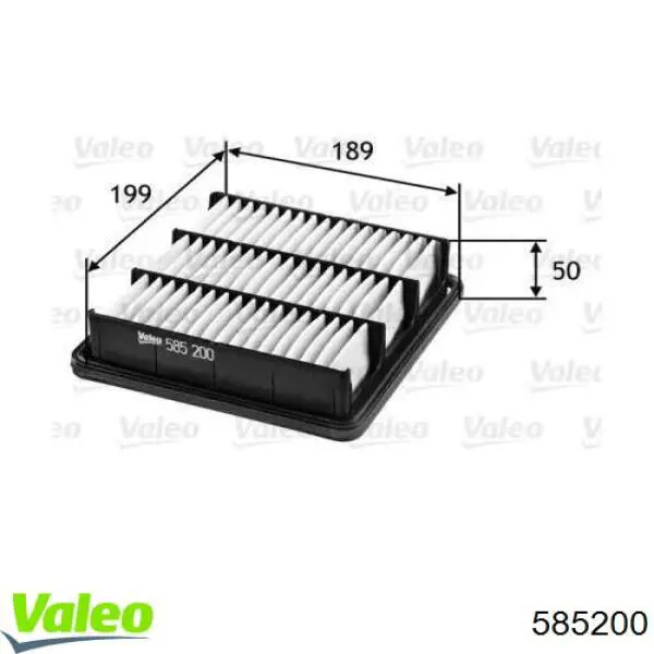 Повітряний фільтр 585200 VALEO