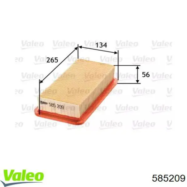 585209 VALEO Повітряний фільтр двигуна