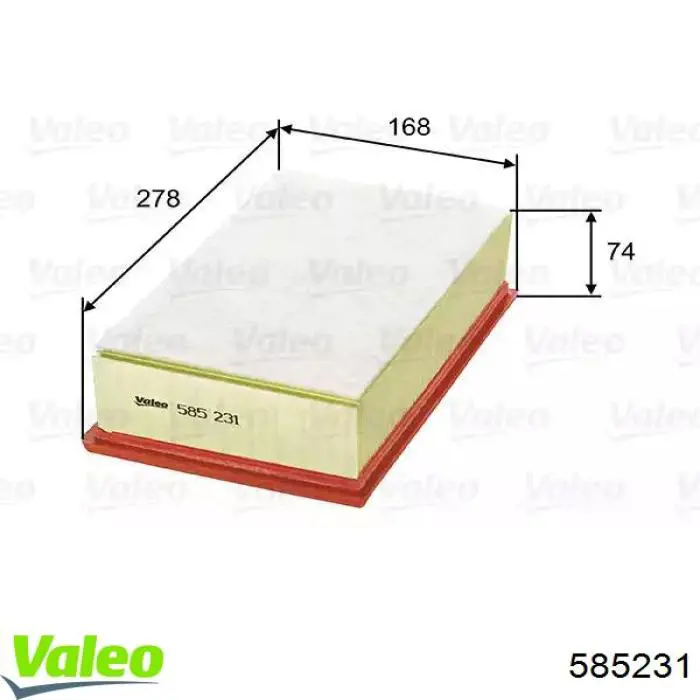Повітряний фільтр 585231 VALEO