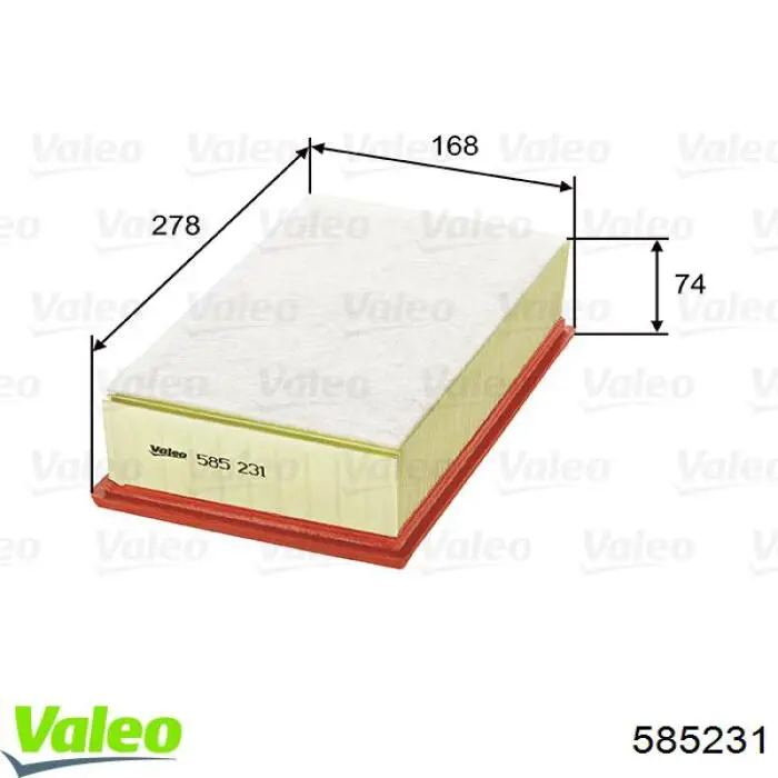 585231 VALEO Повітряний фільтр двигуна