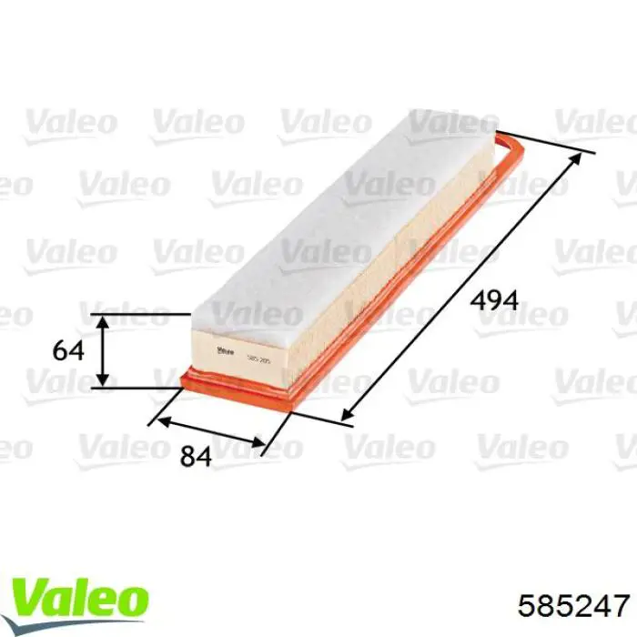Купити 585247 VALEO Автомобільний фільтр повітря